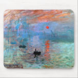 Tapis De Souris Soleil de l'impression Claude Monet<br><div class="desc">Impression Lever de soleil peint par Claude Monet en 1872.</div>