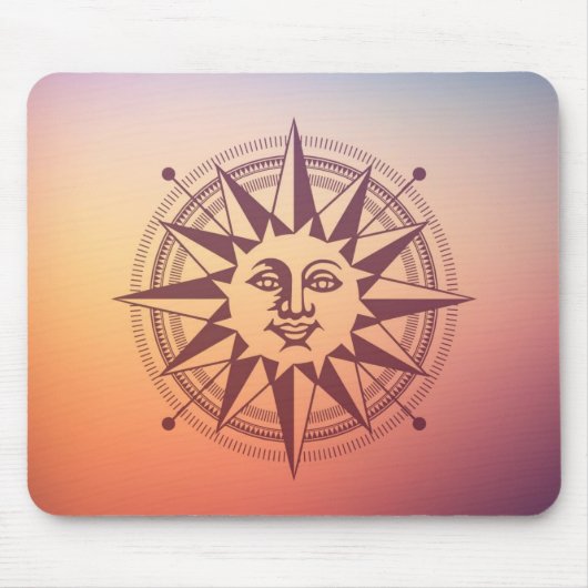 Tapis De Souris Soleil et étoile (Devant)