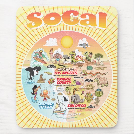 Tapis De Souris Soleil SoCal (Devant)