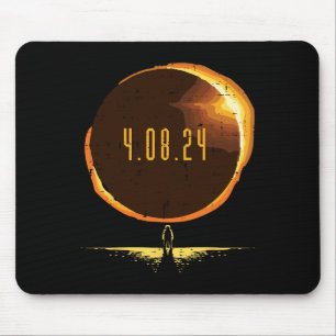 Tapis De Souris Soleil Total Éclipse Solaire 2024 Totalité Avril 8