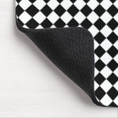Tapis De Souris Solid Black and White Chevron Pattern (Coin)