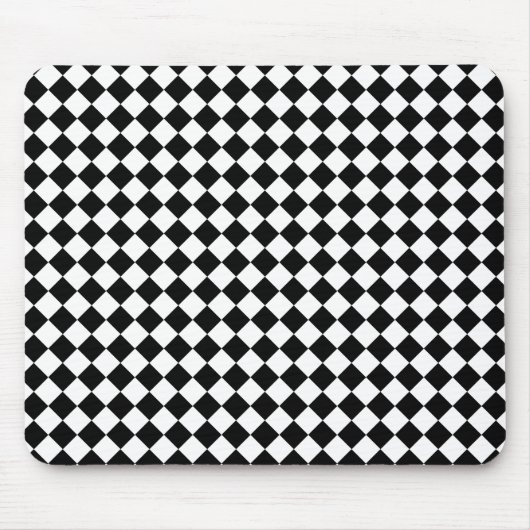 Tapis De Souris Solid Black and White Chevron Pattern (Devant)