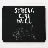 Tapis De Souris Solide comme Bull Powerlifter Bodybuilding (Devant)