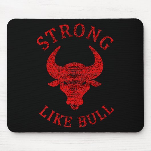 Tapis De Souris Solide Comme Taureau Bodybuilding Et Power Lifing (Devant)