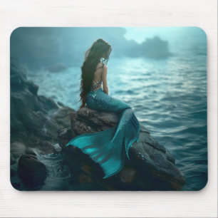 Tapis De Souris Solitude de Siren Belle Sirène Imaginaire océaniqu