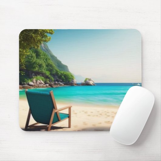 Tapis De Souris Solitude tropicale (Avec souris)