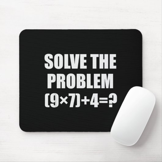 Tapis De Souris Solve The Problem Funny 67 Meme Brainrot Math Teac (Avec souris)