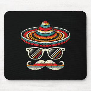 Tapis De Souris Sombrero Moustache Lunettes de soleil Cinco De May