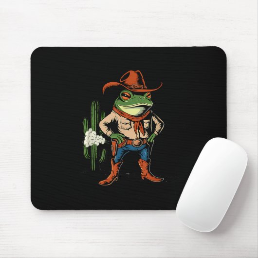 Tapis De Souris Sometimes I Just Be Farting Funny Cowboy Frog (Avec souris)