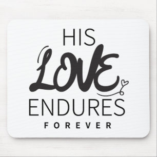 Tapis De Souris Son Amour Endure pour toujours Evangile Graphiques