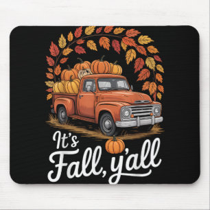 Tapis De Souris Son Automne Yall Camion Citrouille Automne Arbre B