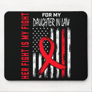 Tapis De Souris Son combat est mon combat belle-fille maladie card