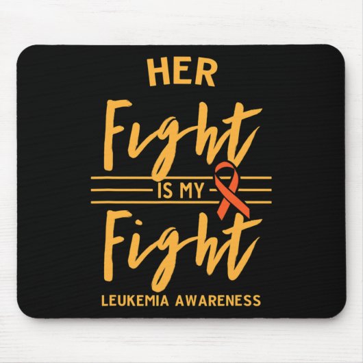 Tapis De Souris Son combat est Mon combat contre la leucémie 2 (Devant)