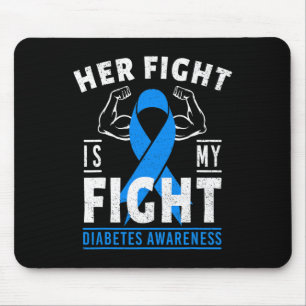 Tapis De Souris Son combat est Mon combat Contre le diabète Type T