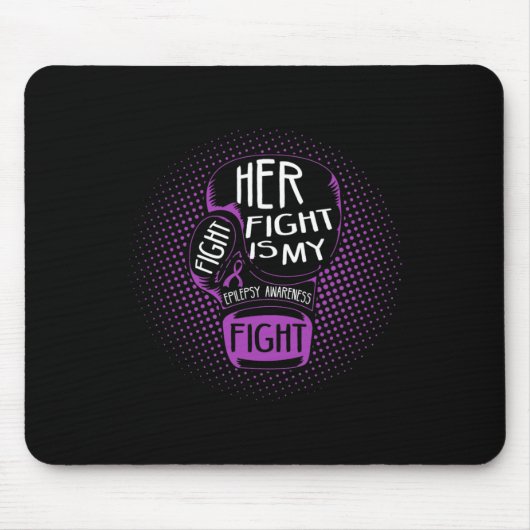 Tapis De Souris Son combat est mon combat Epilepsie Conscience Pur (Devant)