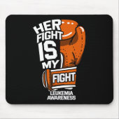 Tapis De Souris Son combat est mon combat Leucémie Sensibilisation (Devant)