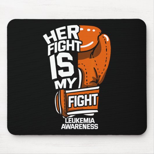 Tapis De Souris Son combat est mon combat Leucémie Sensibilisation (Devant)
