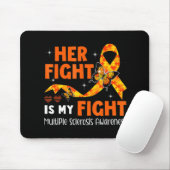 Tapis De Souris Son combat est mon combat MS Multiple Sclerosis Aw (Avec souris)