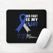 Tapis De Souris Son combat est mon combat T1D Maman Conscience du (Avec souris)
