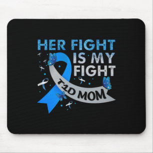 Tapis De Souris Son combat est mon combat T1d Maman Type 1 Diabète