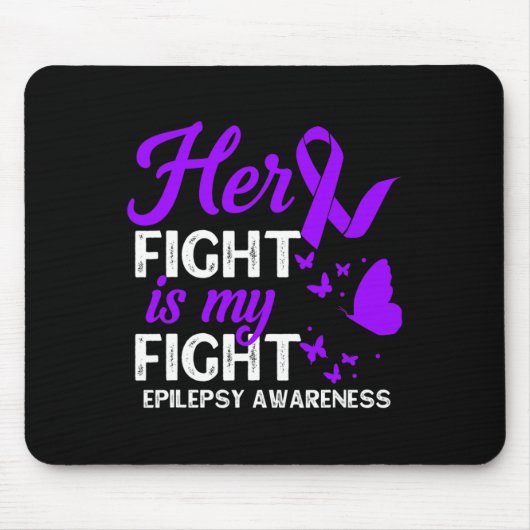 Tapis De Souris Son Combat Est Mon Mois De Sensibilisation À L'Épi (Devant)