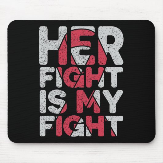 Tapis De Souris Son combat est My Fight Brain Aneurysm Support (Devant)