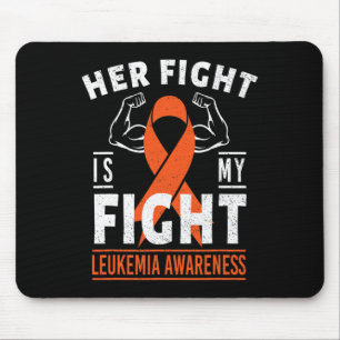 Tapis De Souris Son combat est My Fight Leukemia Cancer Awareness