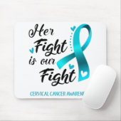 Tapis De Souris Son combat est notre combat contre le cancer du co (Avec souris)