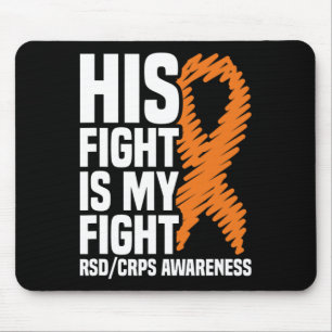 Tapis De Souris Son combat Ma lutte contre le ruban orange sensibi