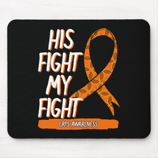 Tapis De Souris Son combat Mon combat CRPS Sensibilisation Orange  (Devant)
