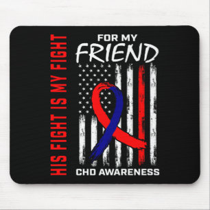 Tapis De Souris Son Fight Friend Chd Awareness American Flag Graph