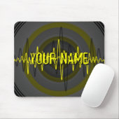 Tapis De Souris Son jaune foncé "nom" mousepad (Avec souris)