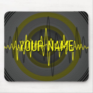 Tapis De Souris Son jaune foncé "nom" mousepad