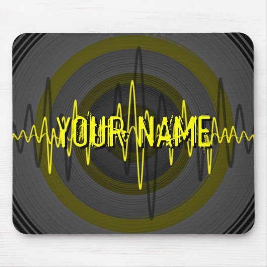 Tapis De Souris Son jaune foncé "nom" mousepad (Devant)