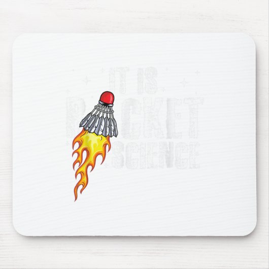 Tapis De Souris Son Racket Science Graphisme Badminton Player Shut (Devant)