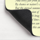 Tapis De Souris Sonnet de Shakespeare # 18 (Coin)