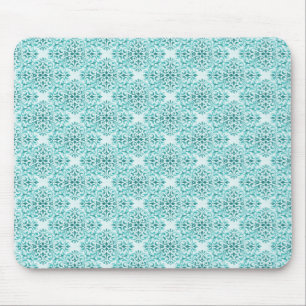 Tapis De Souris Sophistiqué Damask Mousepad, Turquoise