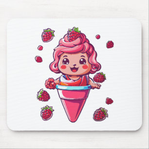 Tapis De Souris Sorbet de framboise Kawaii