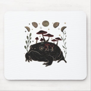 Tapis De Souris Sorcellerie de lune académique Aesthetic Frog Cla