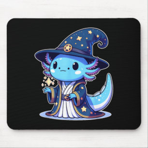 Tapis De Souris sorcier Halloween drôle axolotl