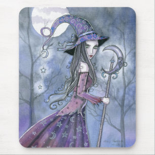 Tapis De Souris Sorcière Améthyste Art Gothique Halloween