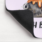 Tapis De Souris Sorcière - Chat portant une sorcière (Coin)
