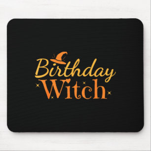 Tapis De Souris Sorcière d'anniversaire T-shirt drôle d'Halloween