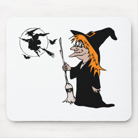 Tapis De Souris sorcière de Halloween (Devant)