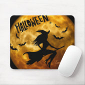 Tapis De Souris Sorcière d'Halloween (Avec souris)