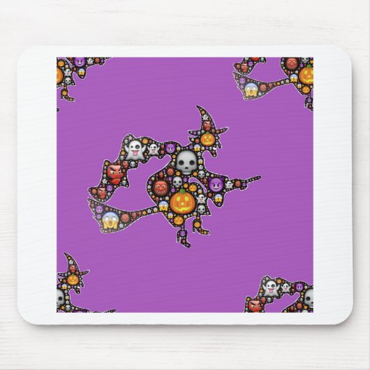 Tapis De Souris sorcière émoji (Devant)