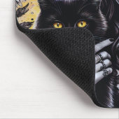 Tapis De Souris Sorcière gothique céleste et chat noir (Coin)