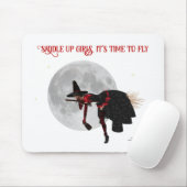 Tapis De Souris Sorcière Tipsy Sur Le Vol De Mousepad (Avec souris)