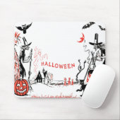 Tapis De Souris Sorcières d'Halloween Mousepad (Avec souris)