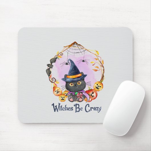 Tapis De Souris Sorcières fous (Avec souris)